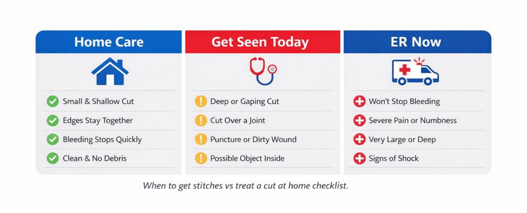Stitches vs Home Care: When a Cut Needs Medical Attention | iCare ER & Urgent Care